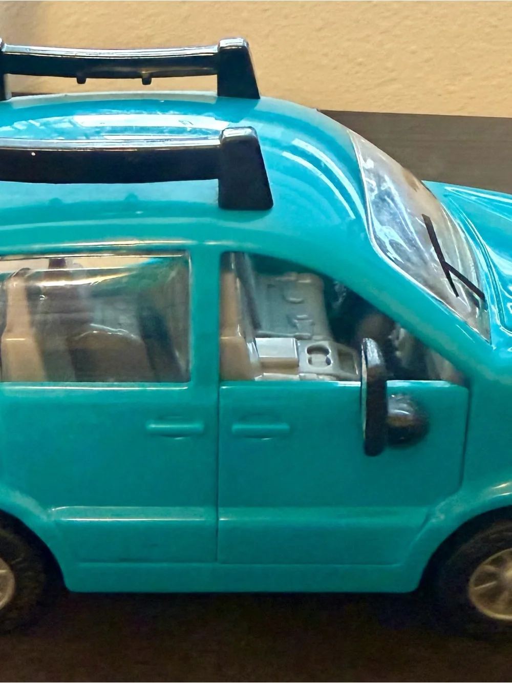 Vintage Chevron Cars Toy Lot of 2 Blue & Mint Green Wagons SUVs